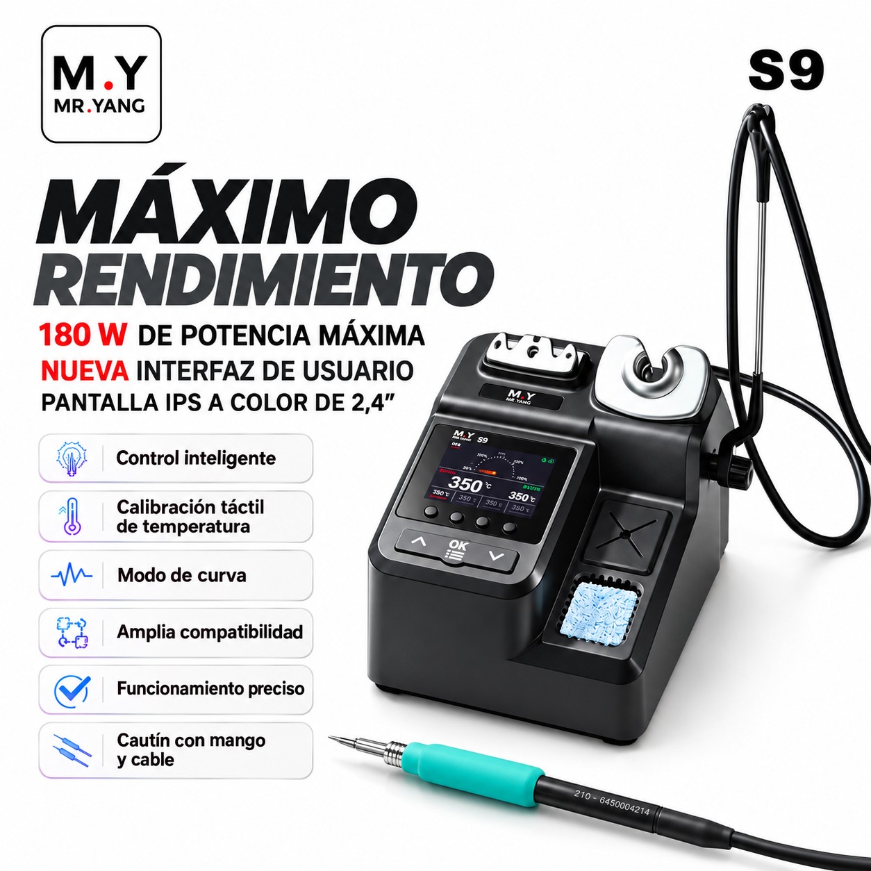 Estacion de soldado Cautin YCS S9 180w (c210)