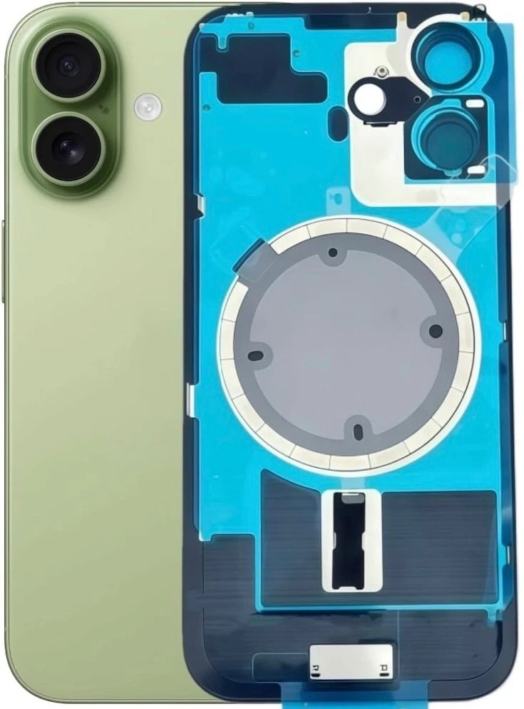 Tapa con anclaje para iPhone 17 verde